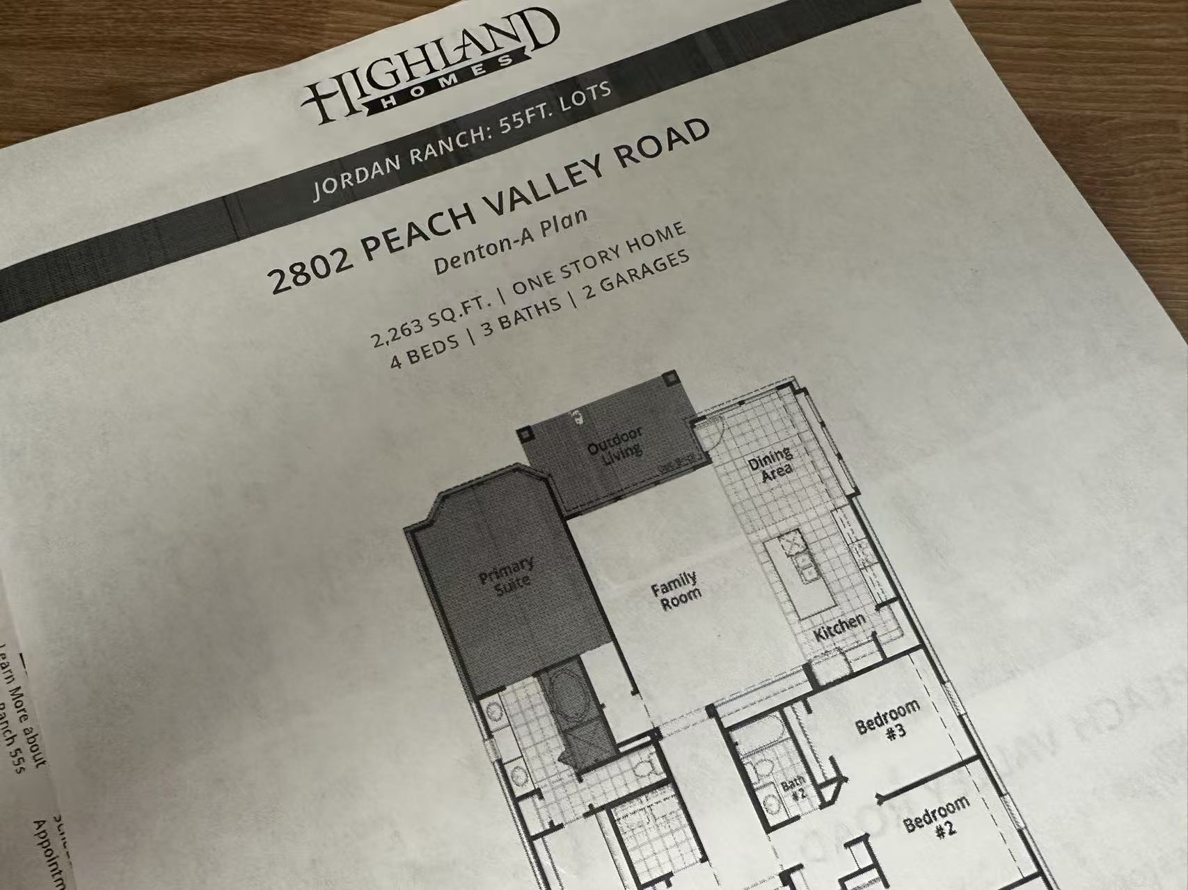 Amy Zhou收到的Jordan Ranch Highland Homes 55尺地块最新房源资料
