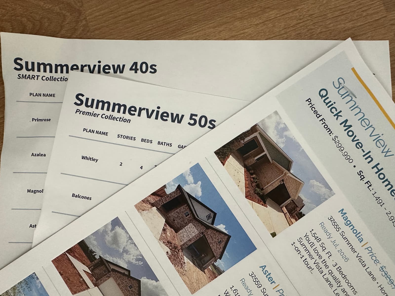 Amy Zhou收到的Fulshear Summerview最新新房与准现房清单